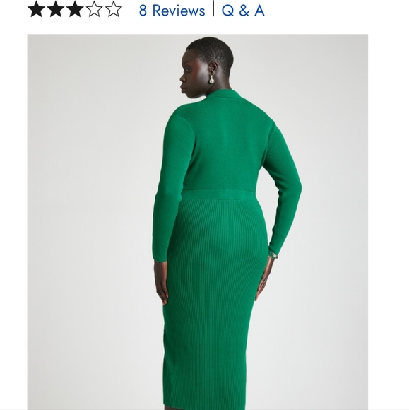 Black 22/24 Eloquii Ribbed Sweater Dress - Picture 2 of 5